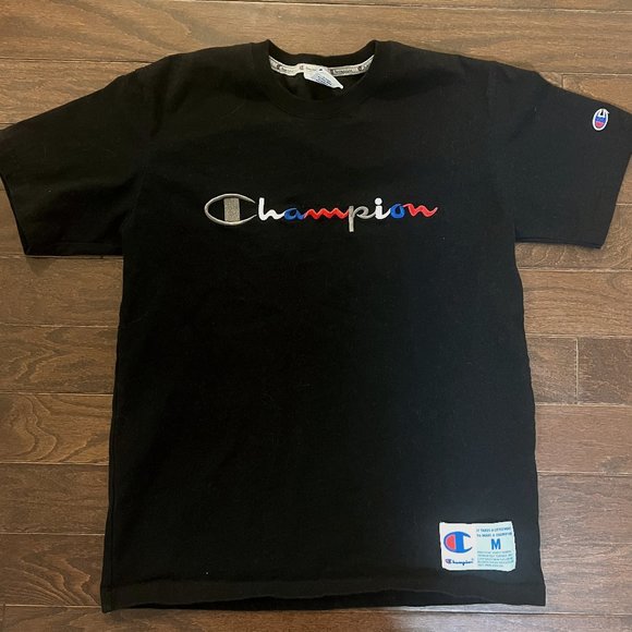 Other - Vintage Champion Embroidered T-Shirt Front Tag Size M